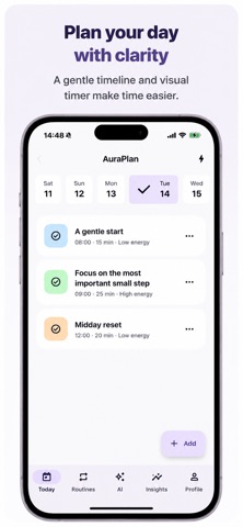 AuraPlan: ADHD Visual Timer iPhone screenshot