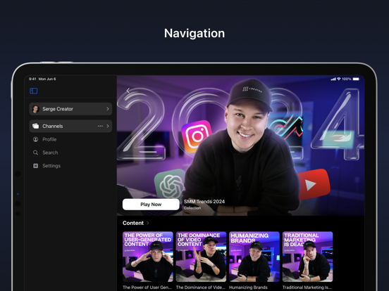 SRG+ iPad screenshot 4 - Entertainment app