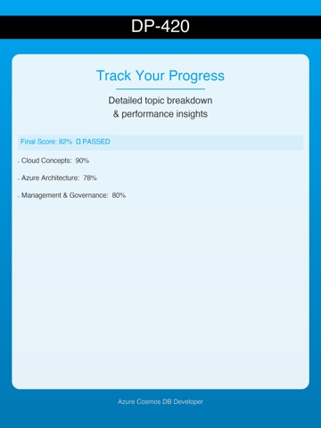 DP-420 Cosmos DB Dev Prep iPad screenshot