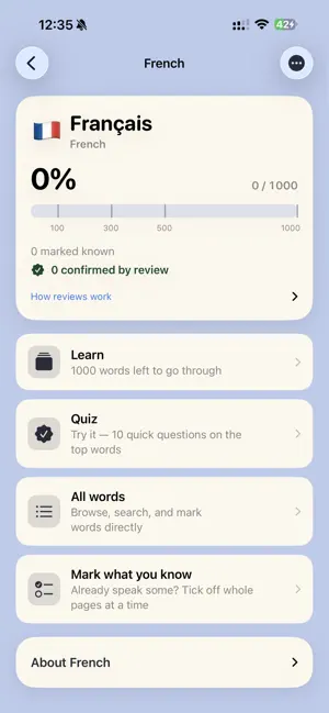 1000 Words - Swipe & Learn screenshot 2