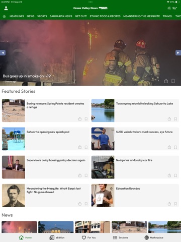 Green Valley News & Sun iPad screenshot