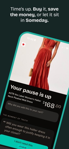 CartPause: Stop Impulse Buys iPhone screenshot