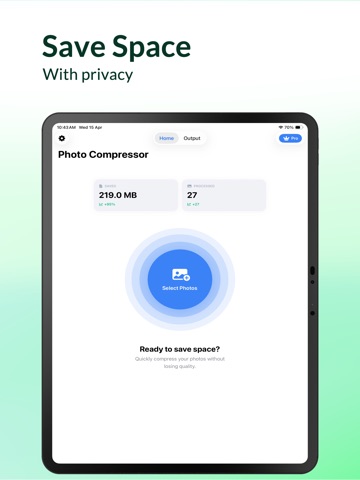 Photo Compressor: Save Space iPad screenshot