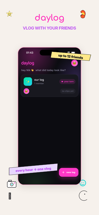 Daylog with Friends Screenshot 1 of 3