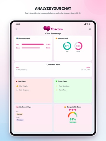 Yazcam: AI Chat & Reply Coach iPad screenshot