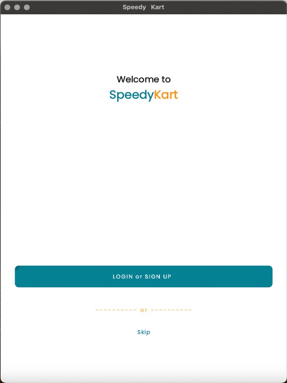 The SpeedyKart iPad screenshot 1 - Shopping app