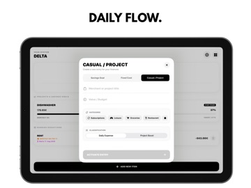 DELTA - Finance Planner iPad screenshot