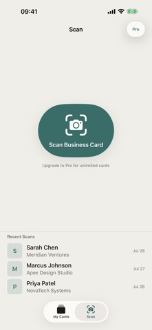 CardSweep iPhone screenshot