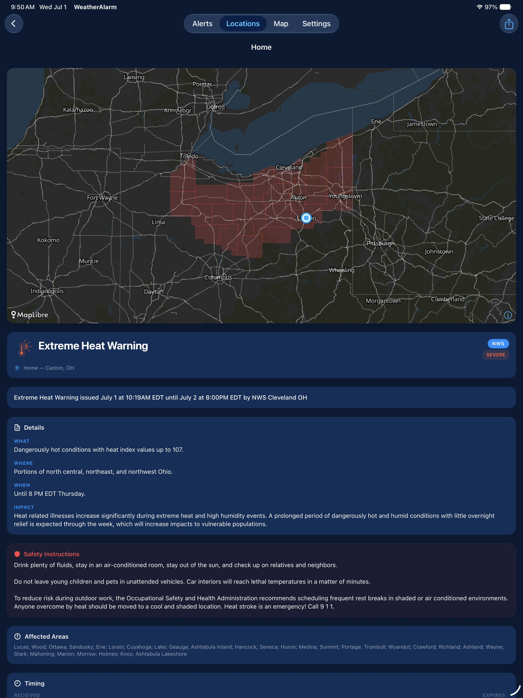 WeatherAlarmApp screenshot 14