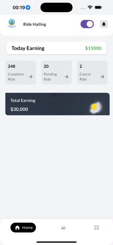 RideHailing Driver App Screenshot 1 of 2