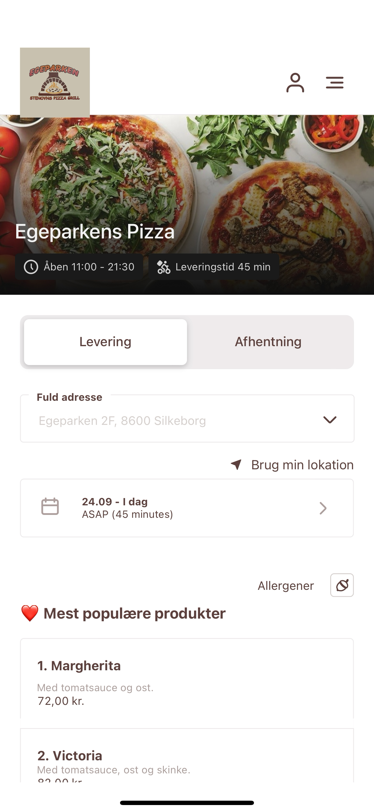 Egeparkens Pizza