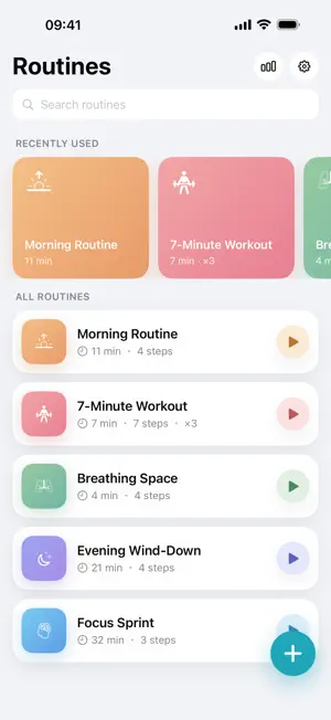 Just One Minute: Routine Timer screenshot 1