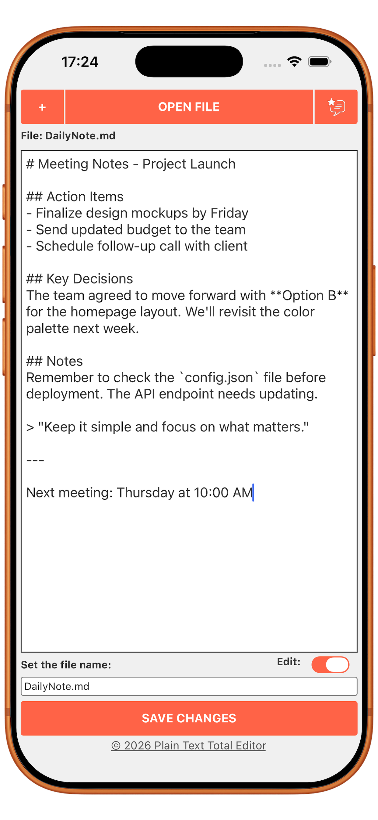 Plain Text Total Editor screenshot 3