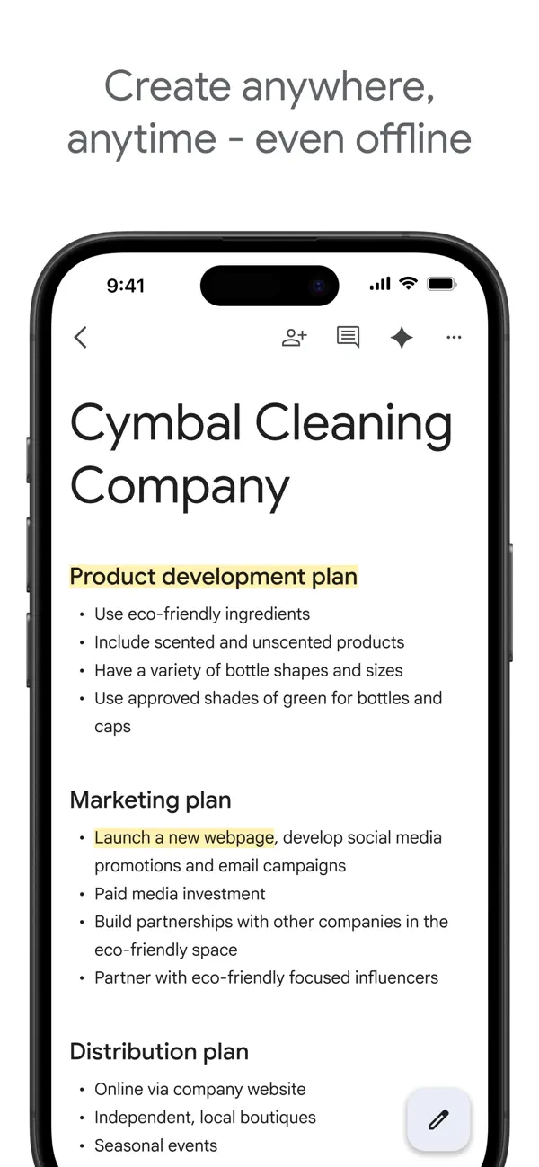 #1. Google Docs (iOS) Με: Google