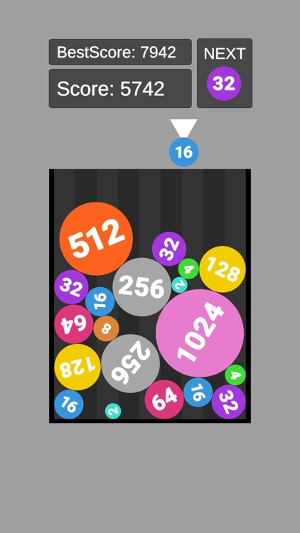 Drop and Merge Ball 2048