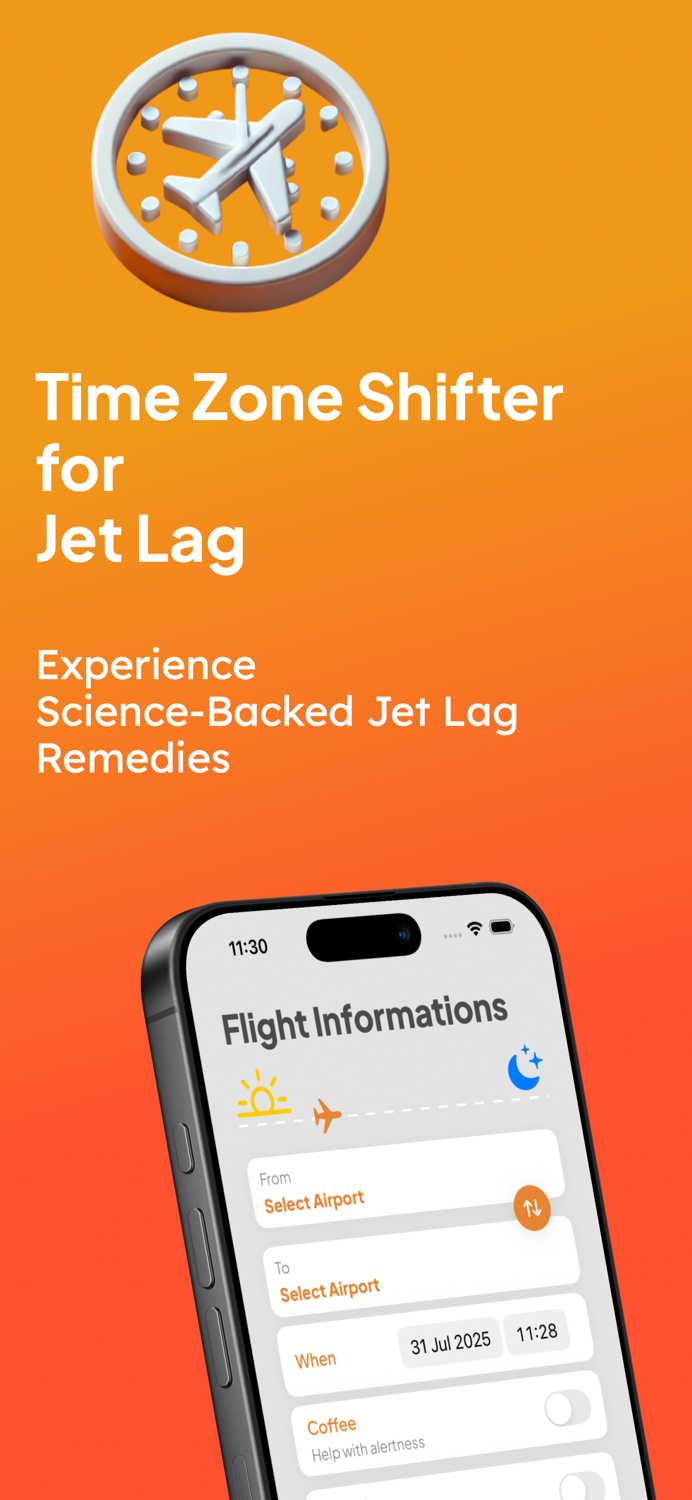Time Zone Shifter for Jet Lag