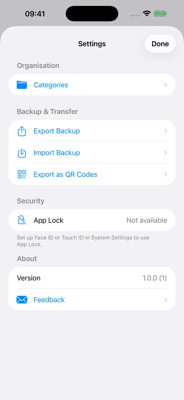 Screenshot #3 pour OTP Safe - Store your 2FA