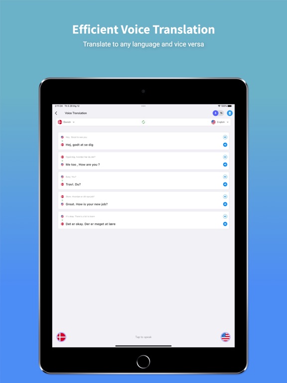 Danish Translator & Learn + iPad screenshot 3 - Productivity app