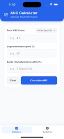 Absolute Neutrophil Count Calc screenshot