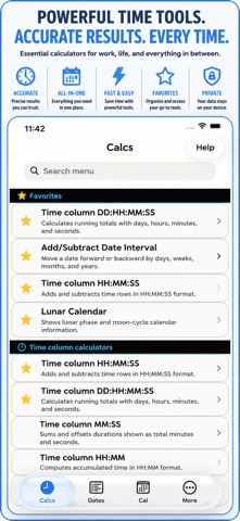 Time & Date Work Calculator iPhone screenshot