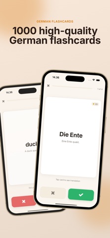 German Flashcards - 1000 words Screenshot 1 of 5