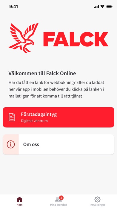 Falck Online iPhone screenshot 1