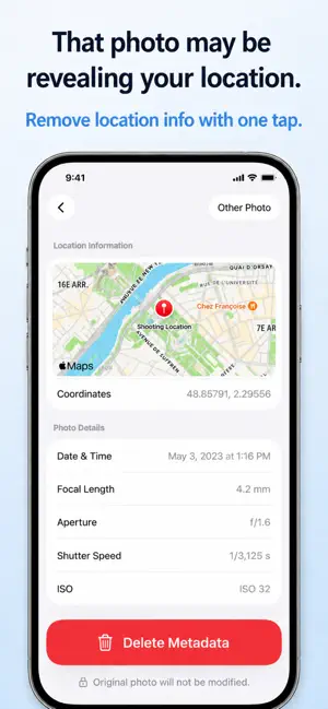 MetaClean: GPS & EXIF Remover screenshot 1