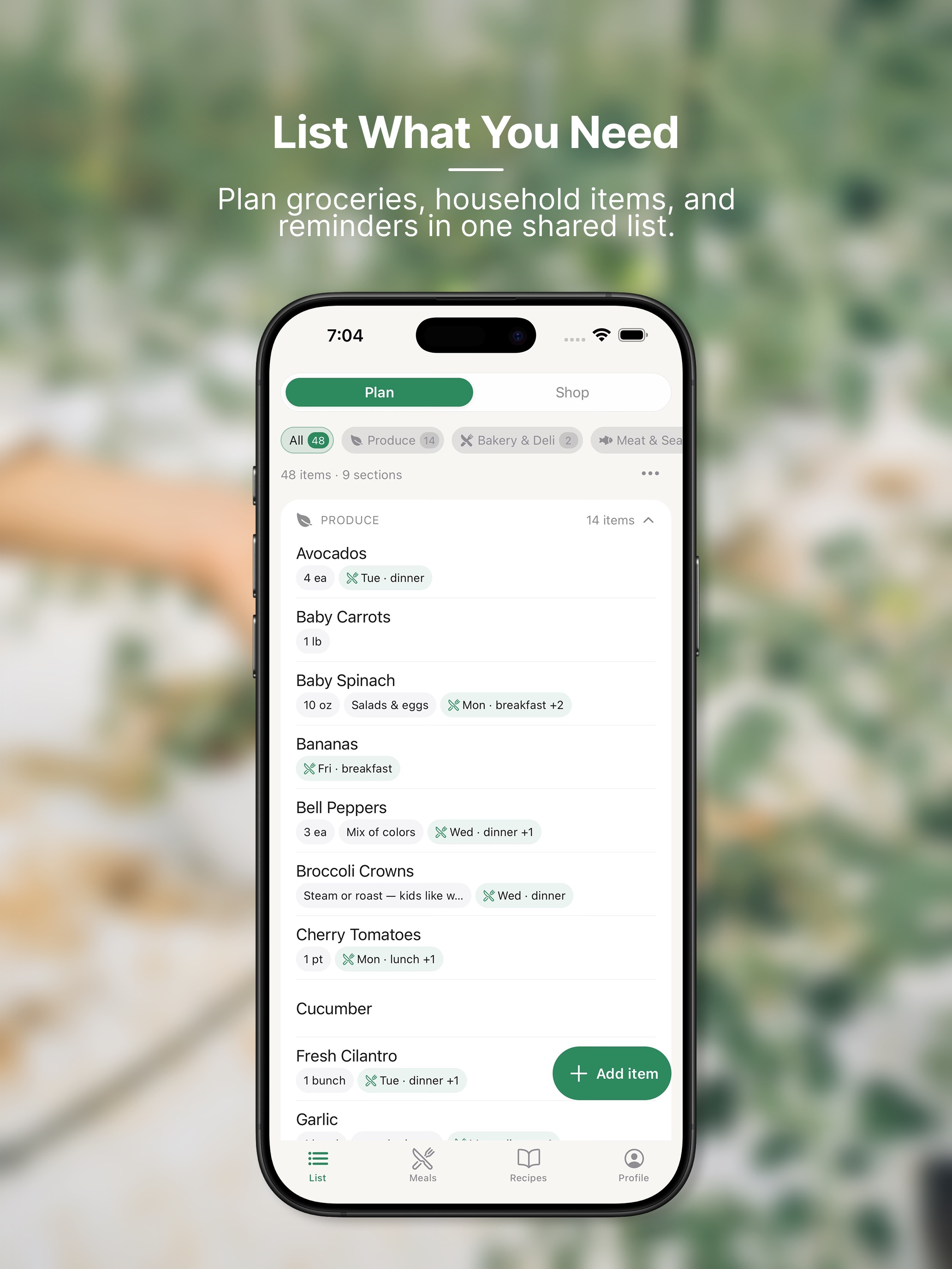 Listio: Grocery List Planner