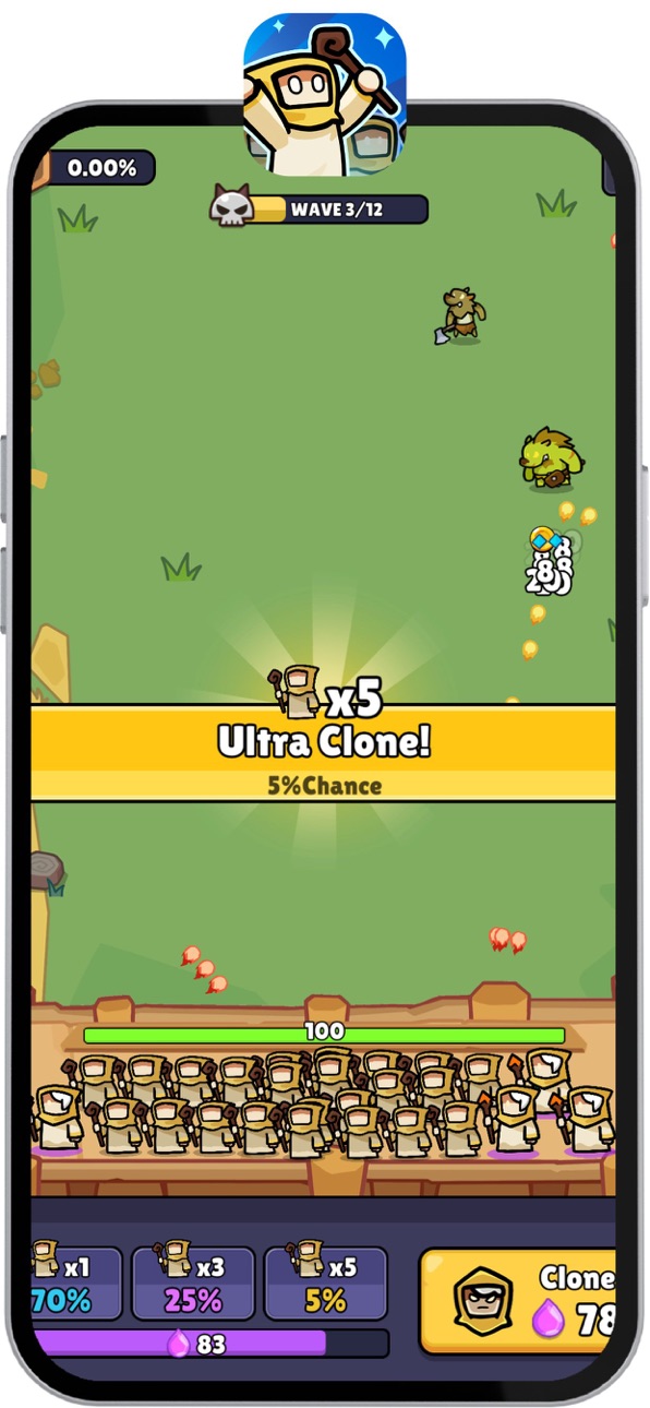 One Mage Army: Clone & Merge iOS Mod IPA screenshot 6 - iOS game interface