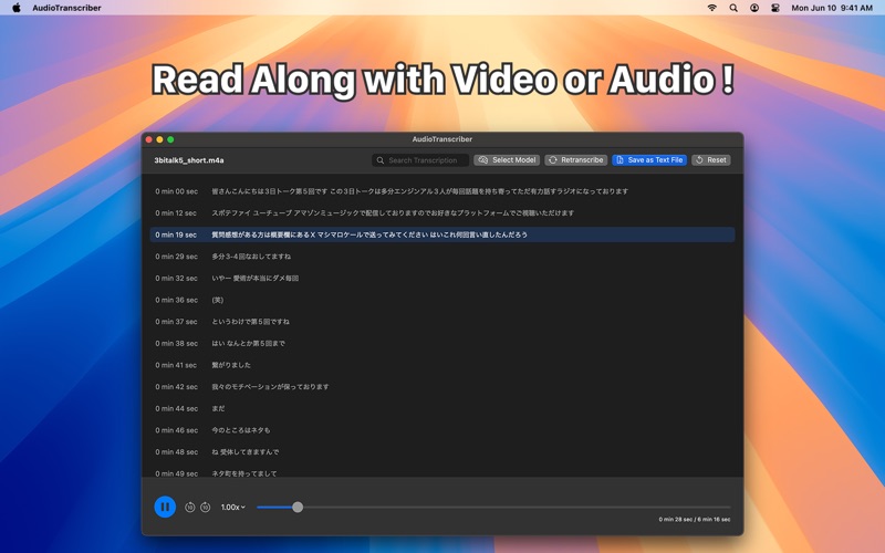 SimpleTranscription screenshot