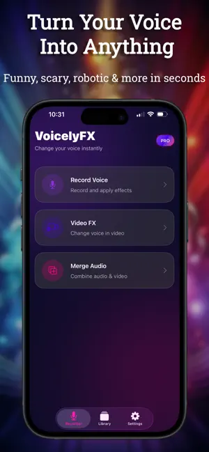 VoicelyFX - AI Voice Changer screenshot 1