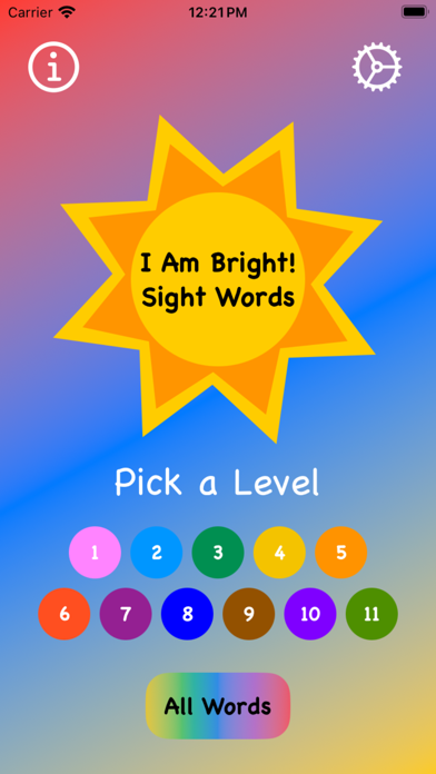 Screenshot #1 pour I Am Bright! - Sight Words
