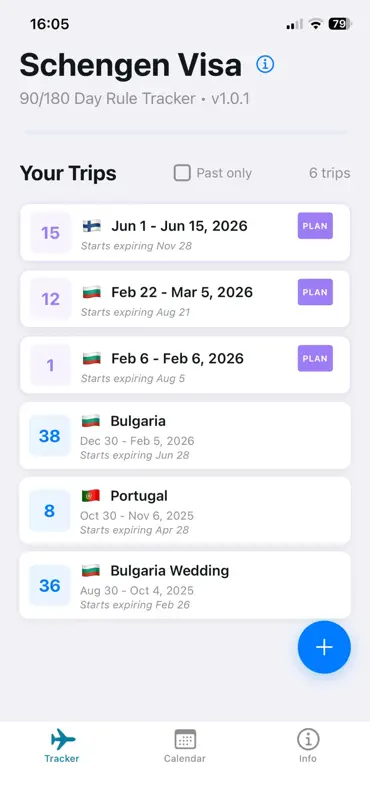 Schengen Visa Tracker screenshot 5 of 10