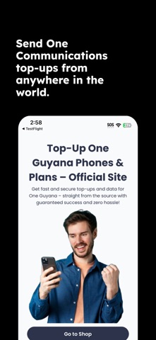 One Communications Topup App Screenshot 1 of 3
