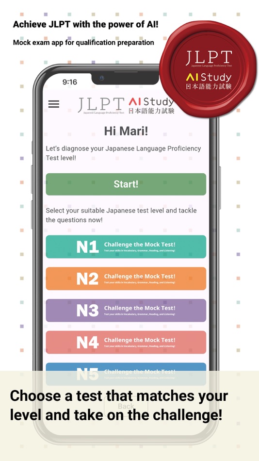 #3. JLPT N1-N5 AI Mock Exam & Prep (iOS) 由: PT APPKEY