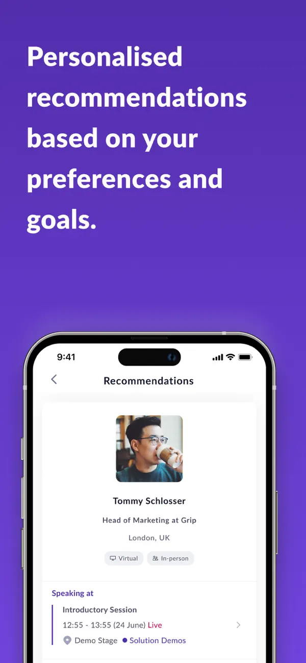 Screenshot #1 pour Grip - Event Networking App