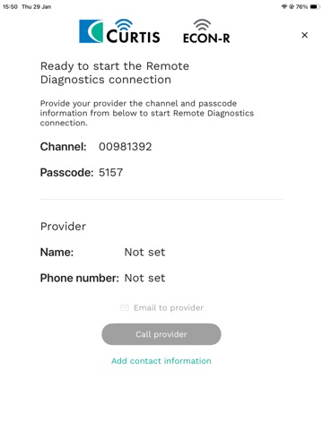 Remote Diagnostics iPad screenshot