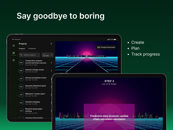 Projectroute iPad screenshot 2 - Productivity app