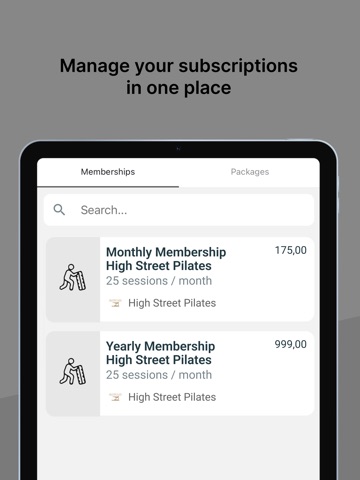 High Street Pilates iPad screenshot