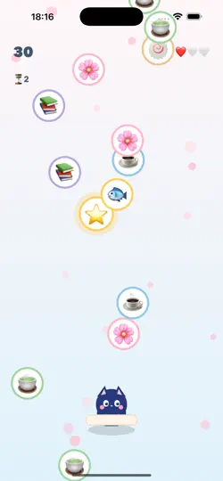 Screenshot von Neko Catch — DokkaDoki auf dem iPhone 2