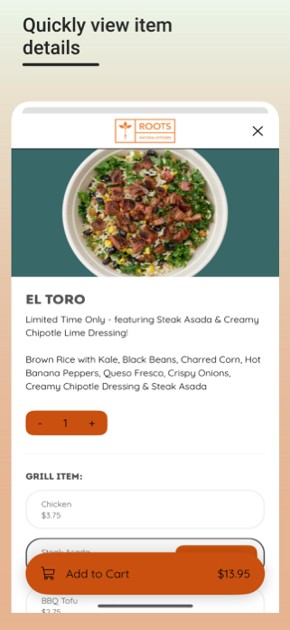 Roots Natural Kitchen Ordering Screenshot 4 of 4