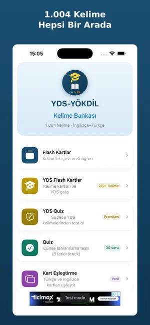 YDS-YÖKDİL Kelime Bankası screenshot 1