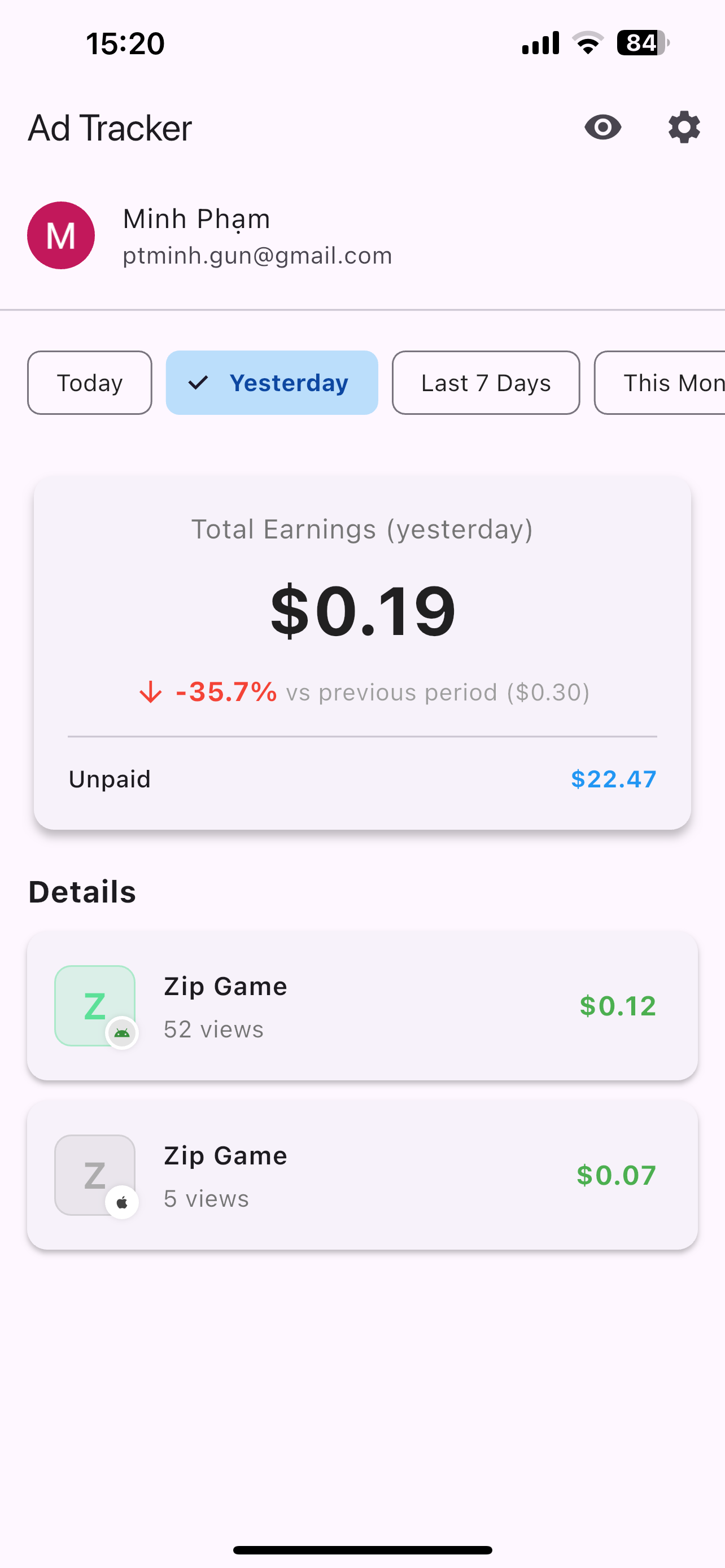 AdStats: Revenue Tracker