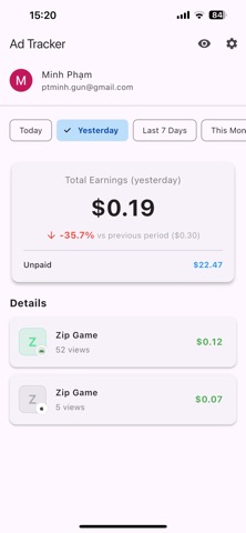 AdStats: Revenue Tracker screenshot