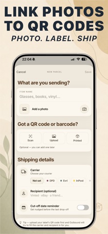 Outbound Parcel Manager iPhone screenshot