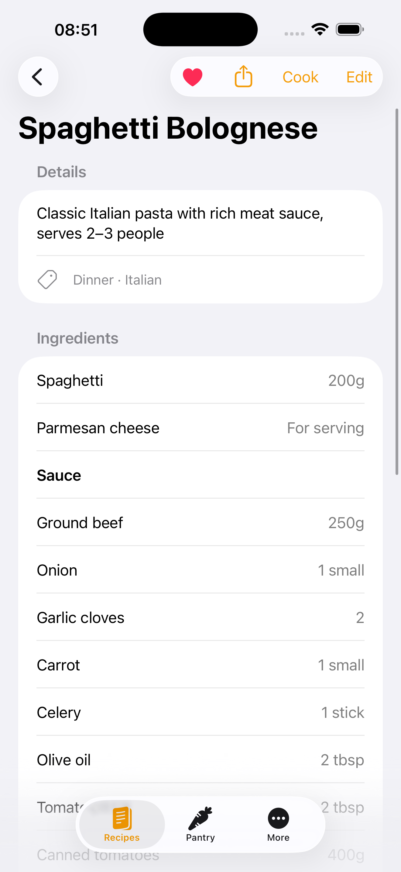 RecipeBB: Cooking Journal screenshot 2