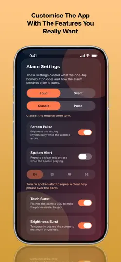 Capture d'écran de Attack Alarm sur iPhone 2