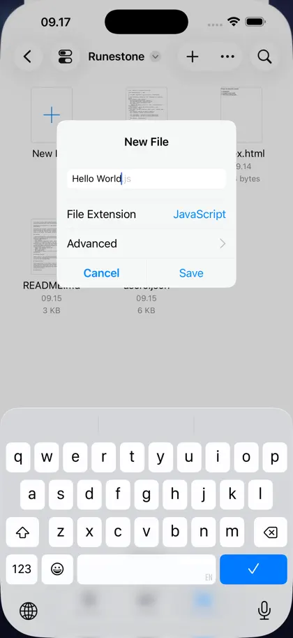 Screenshot 5 di 6 di Runestone Text Editor