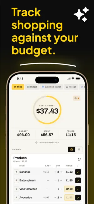 Tallycart: Grocery & Budget screenshot 1