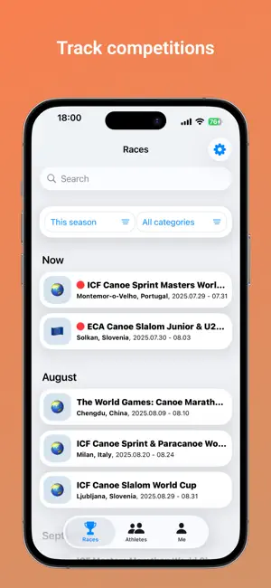 Kajakapp screenshot 1